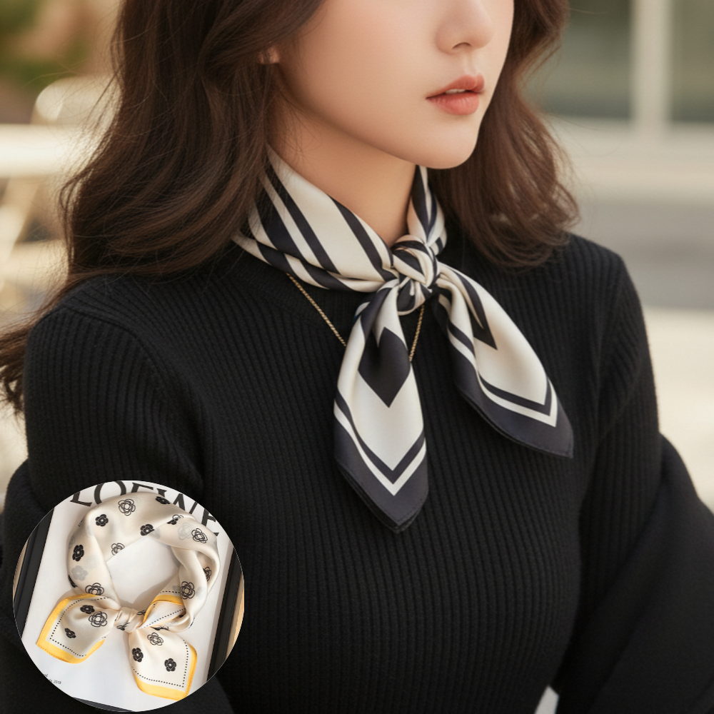 1+1 쁘띠스카프 21종 봄 가을 고급 여성 패션