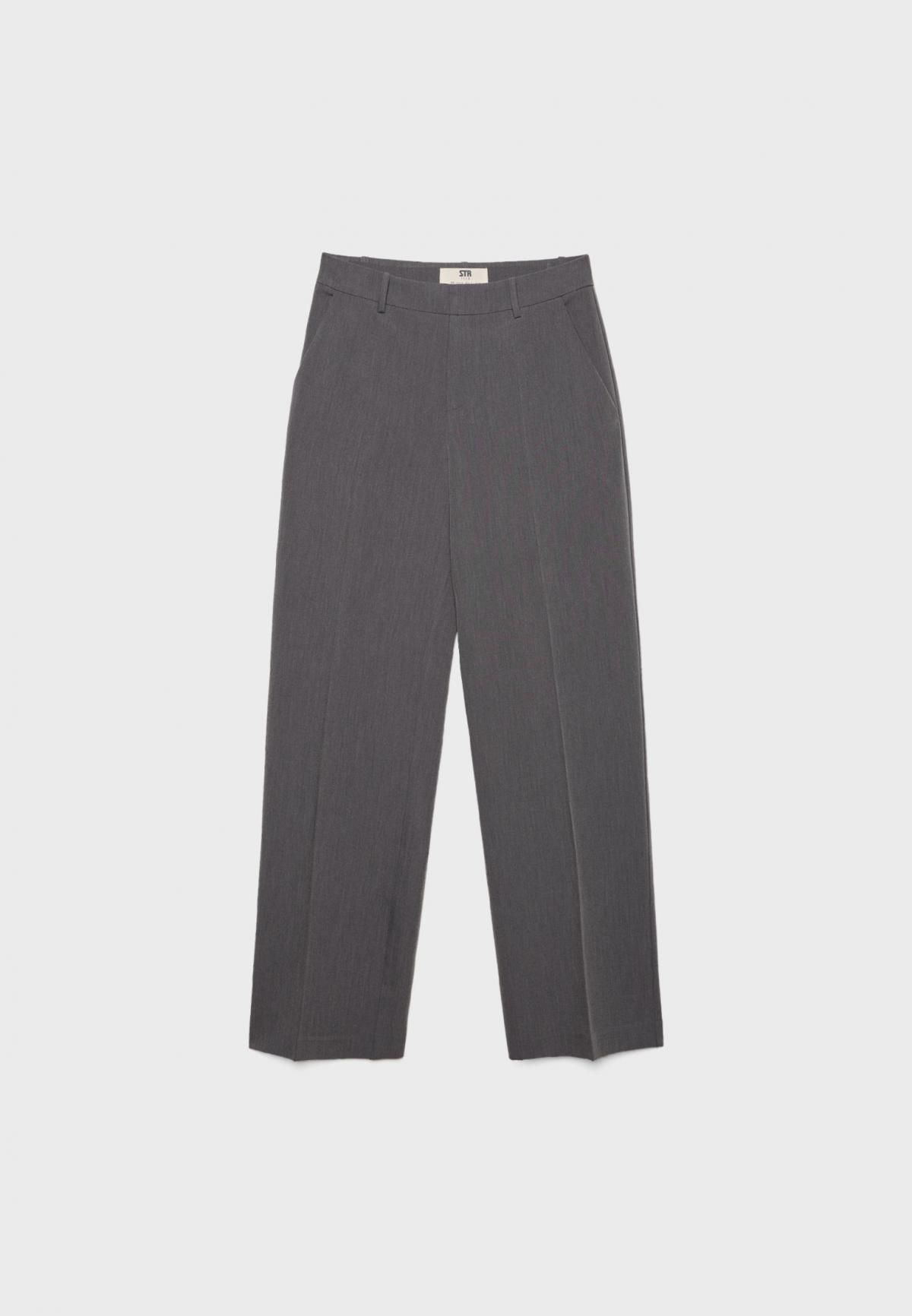 스트라디바리우스 테크니컬 스트레이트핏 미드라이즈 슬랙스 팬츠 포켓 7273/302 DARK GREY - 상세 이미지 3