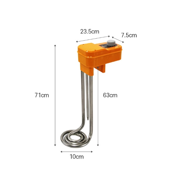 이동형 물데우는기계 국자형 돼지꼬리 물히터 700mm FU-700 - 상세 이미지 2