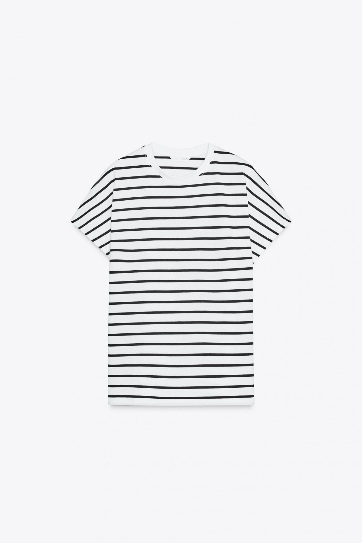 자라 스트라이프 돌먼슬리브 반팔 티셔츠 4174/174 STRIPED - 메인 이미지