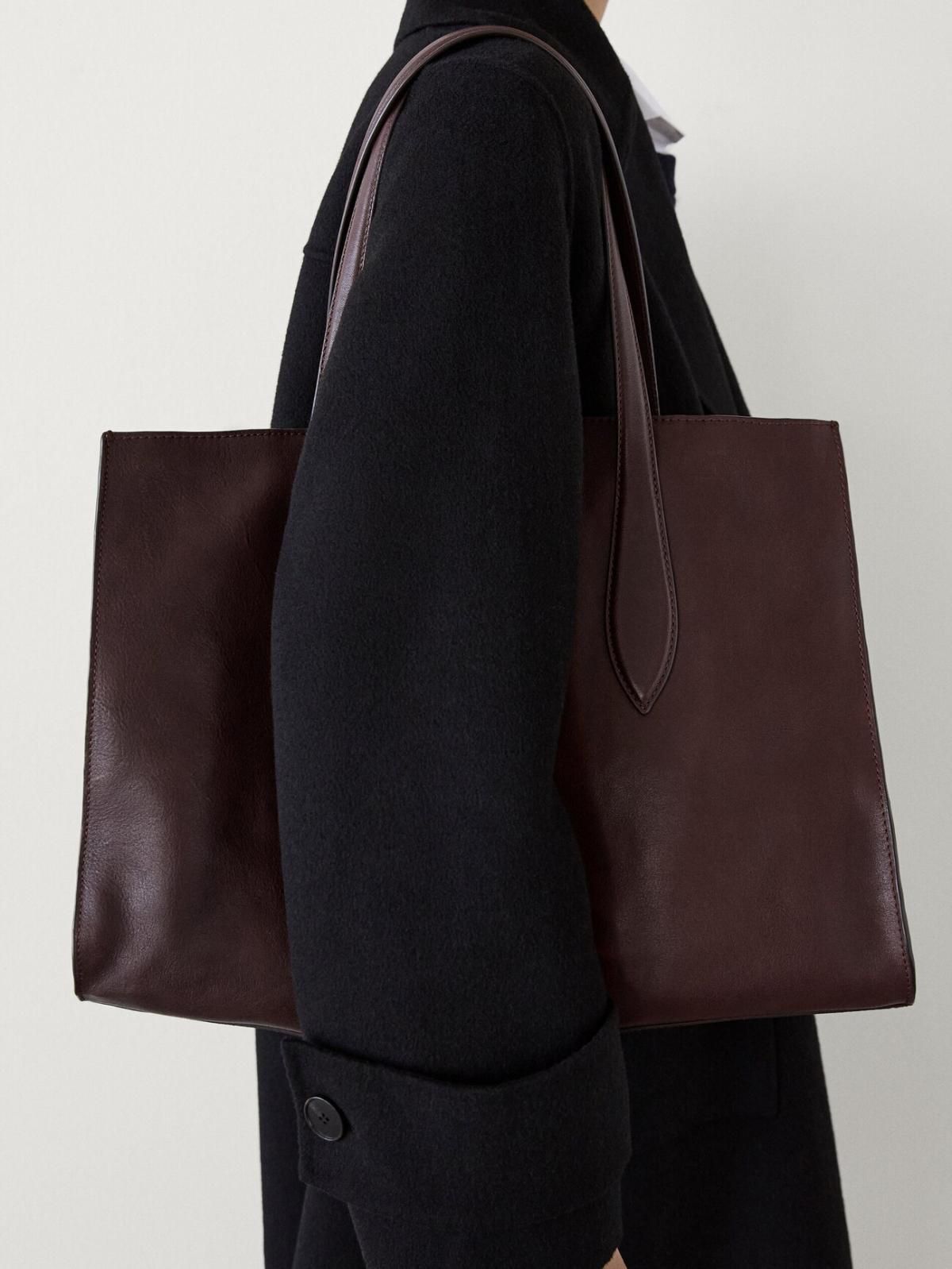 마시모두띠 프리미엄 나파 레더 맥시 토트백 6982/602 REDDISH BROWN - 상세 이미지 5