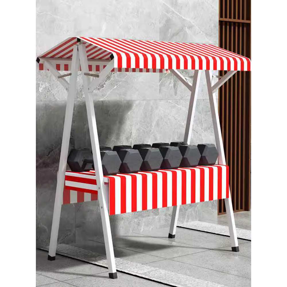 접이식 플리마켓 진열 매대 이동식 판매 부스 테이블 (A형) 110x60x200cm + 레드 - 상세 이미지 2