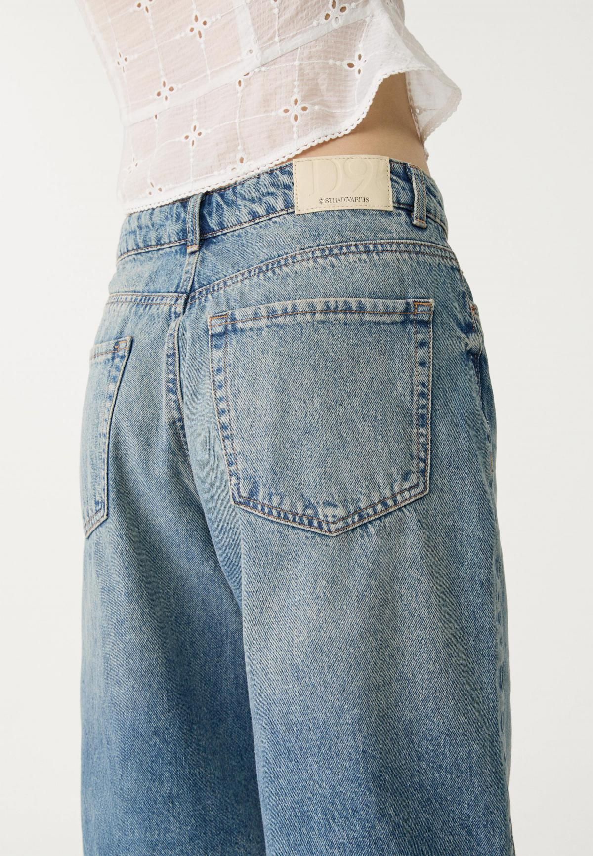 스트라디바리우스 트렌디 데님 버뮤다 반바지 4901/272 OVERDYED BLUE DENIM - 상세 이미지 3