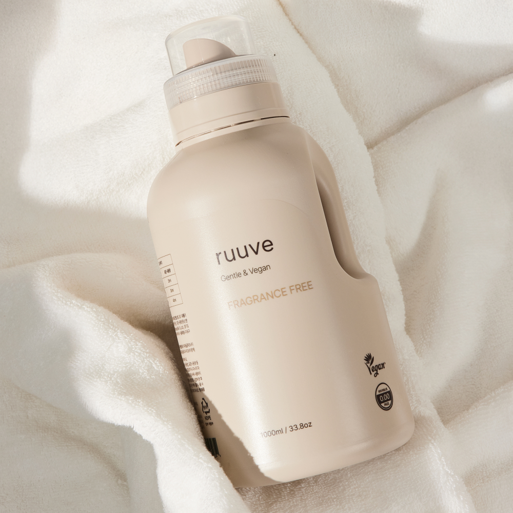 1+1 러베 유아 천연 중성 아기세탁 세제 1L + 화학점증 제로 섬유유연제 1L