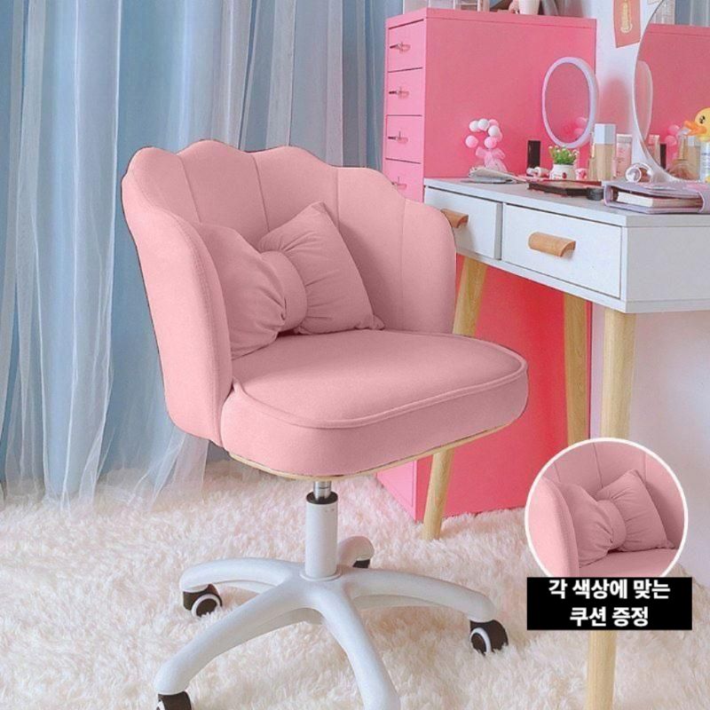 네일샵 인테리어 체어 메이크업 뷰티샵 회전 의자 화이트 크램 45x80cm - 상세 이미지 4