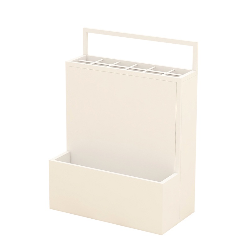 깔끔정리 업소용우산꽂이 대용량우산꽂이 개업선물 우산보관함 철제 카페 화이트 48x27x65 - 상품 이미지
