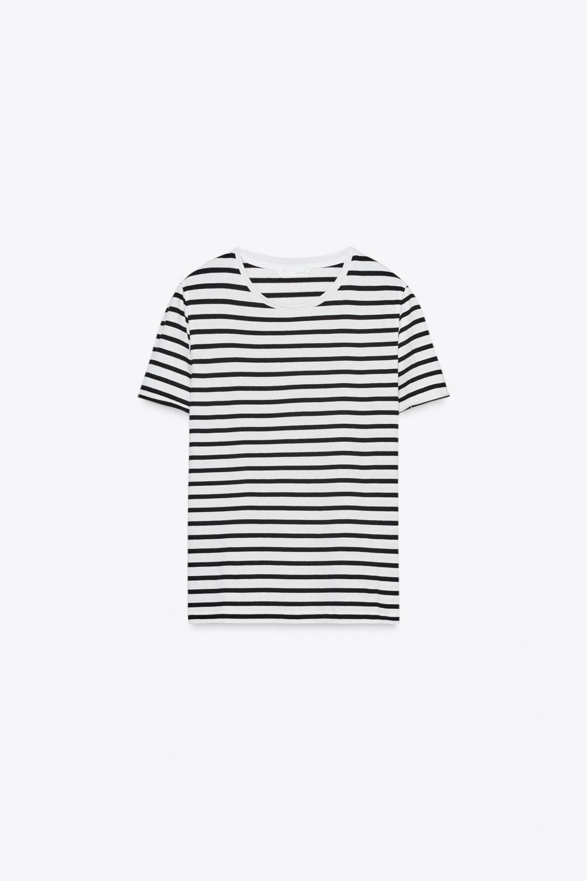 자라 스트라이프 레귤러핏 라운드넥 반팔 티셔츠 4174/184 STRIPED - 메인 이미지