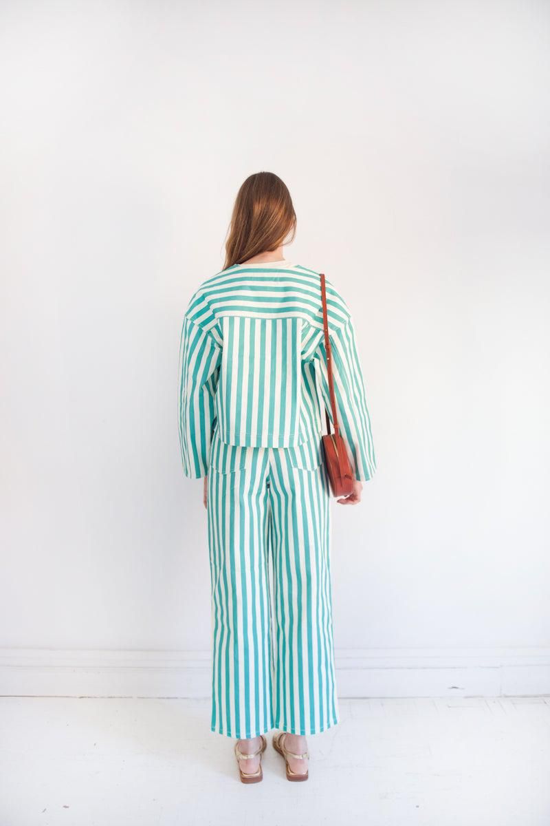 타이니코튼 스트라이프 크롭 재킷 SS25-717R27 ONE COLOR - 상세 이미지 5