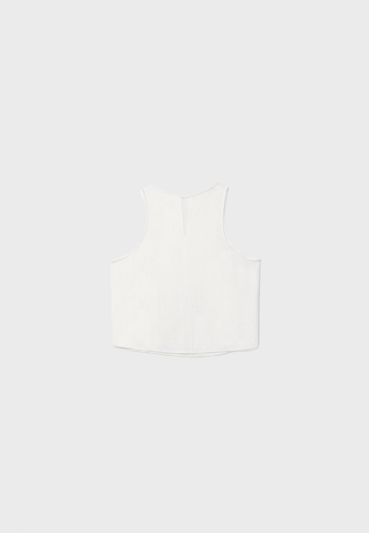 스트라디바리우스 린넨혼방 레이서백 민소매 크롭탑 2015/555 WHITE - 상세 이미지 2