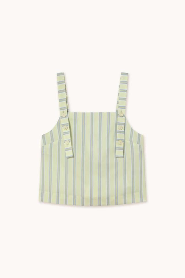 타이니코튼 스트라이프 민소매 크롭 탑 SS25-626J13 ONE COLOR - 메인 이미지