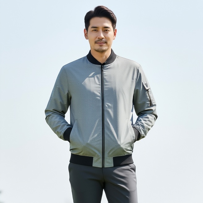 볼빅 가을 남성 스윙편한 스판 골프웨어 방풍 바람막이 자켓 - 상품 이미지
