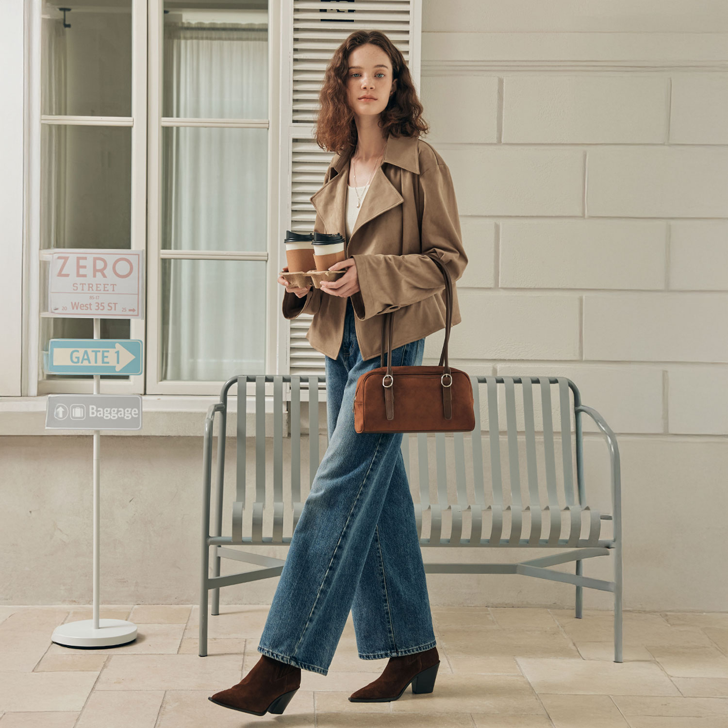 [제로스트릿] 워싱 와이드 데님 팬츠 WASHED WIDE DENIM PANTS / INDIGO - 상세 이미지 2