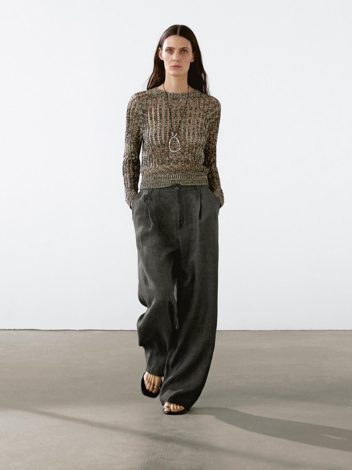 마시모두띠 린넨 와이드핏 테크니컬 팬츠 5031/832 GREYISH GREEN - 상세 이미지 2