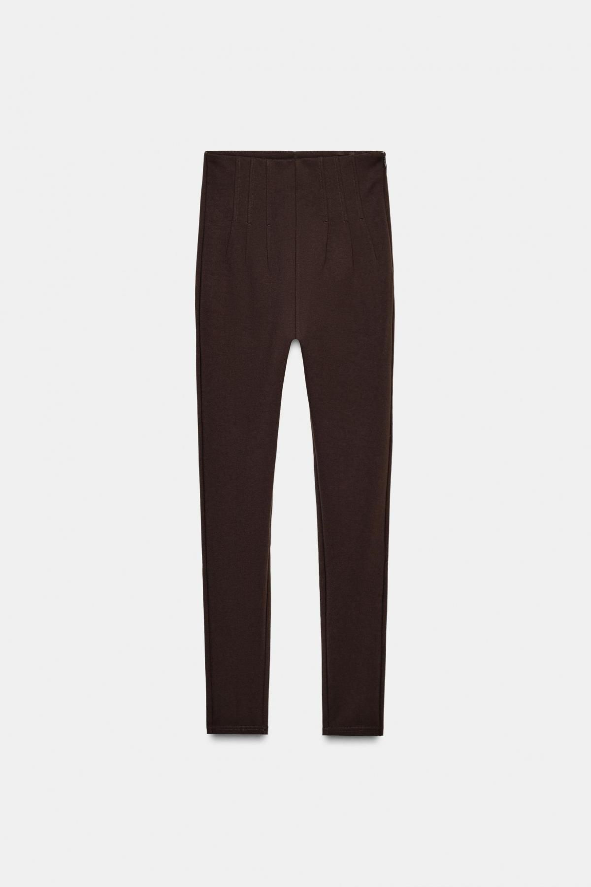 자라 바디쉐이핑 하이웨이스트 테크니컬 레깅스 3046/393 DARK BROWN - 메인 이미지