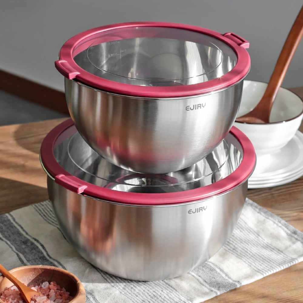 스탠 그릇 스테인레스 다라이 주방용품 물빠짐 야채 세척볼 세트 2.8L - 상세 이미지 3