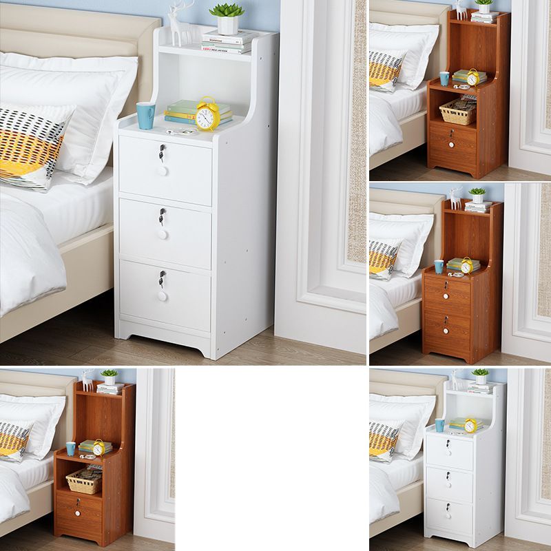 침대 옆 미니 서랍장 거실 주방 간이 수납 선반 30cm 화이트 5단