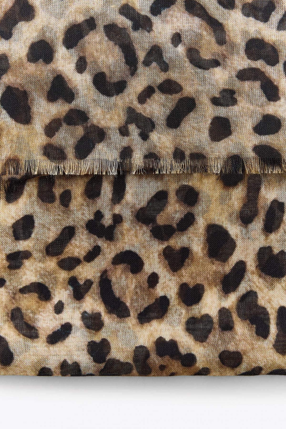 자라 애니멀 프린트 모달 실크 스카프 4758/203 LEOPARD - 상세 이미지 2