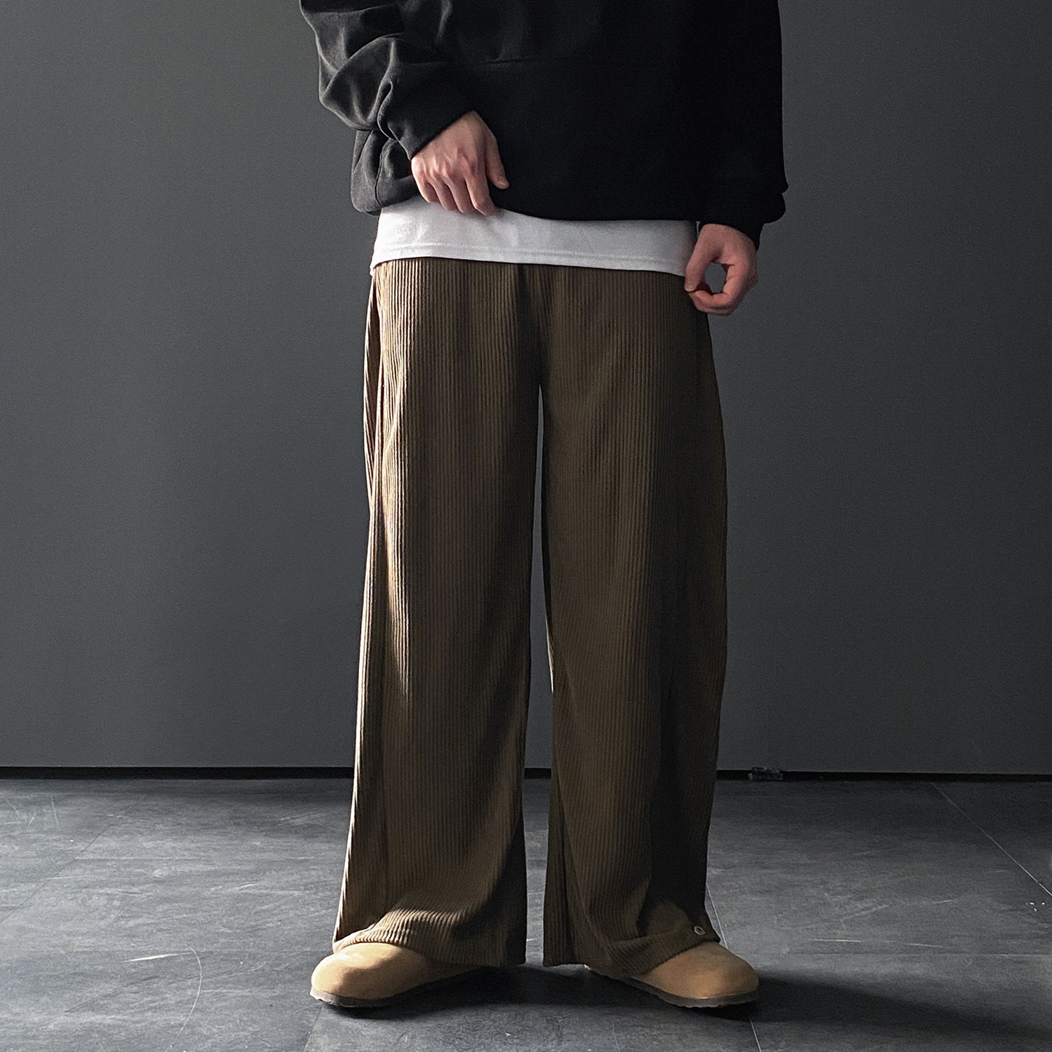 남자골덴바지 벌룬팬츠 남자코듀로이팬츠 남성통바지 - 상세 이미지 5
