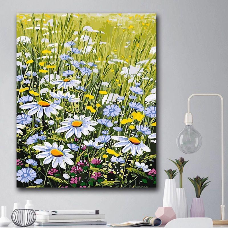 그림 유화 명화 그리기 인테리어 약자 벽걸이 캔버스 캔버스페인팅 색칠하기 벽꾸미기 컬러풀 데이지 맞춤 내부 프레임 50cmx65cm - 상세 이미지 2