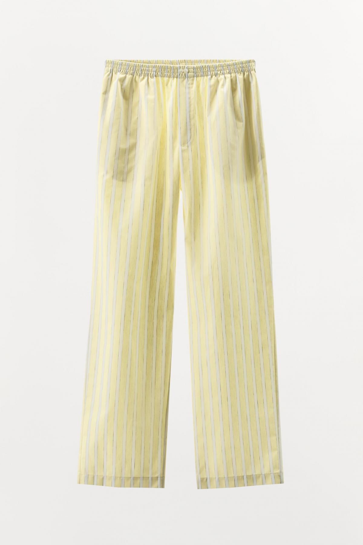 자라 린넨코튼 스트라이프 파자마 팬츠 9405/002 YELLOW - 상품 이미지