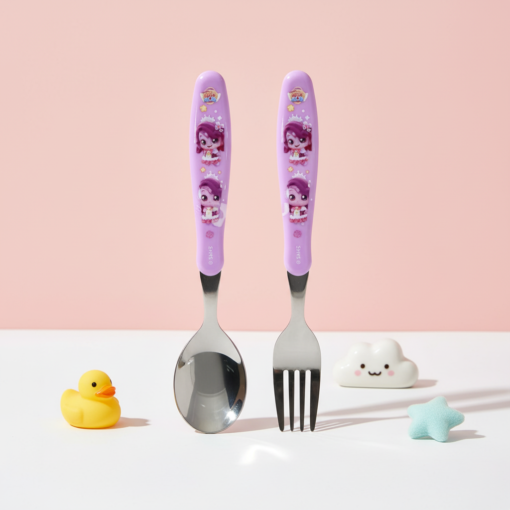 캐치티니핑 행운핑 어린이집 유아 스푼 포크 세트 유치원 - 메인 이미지