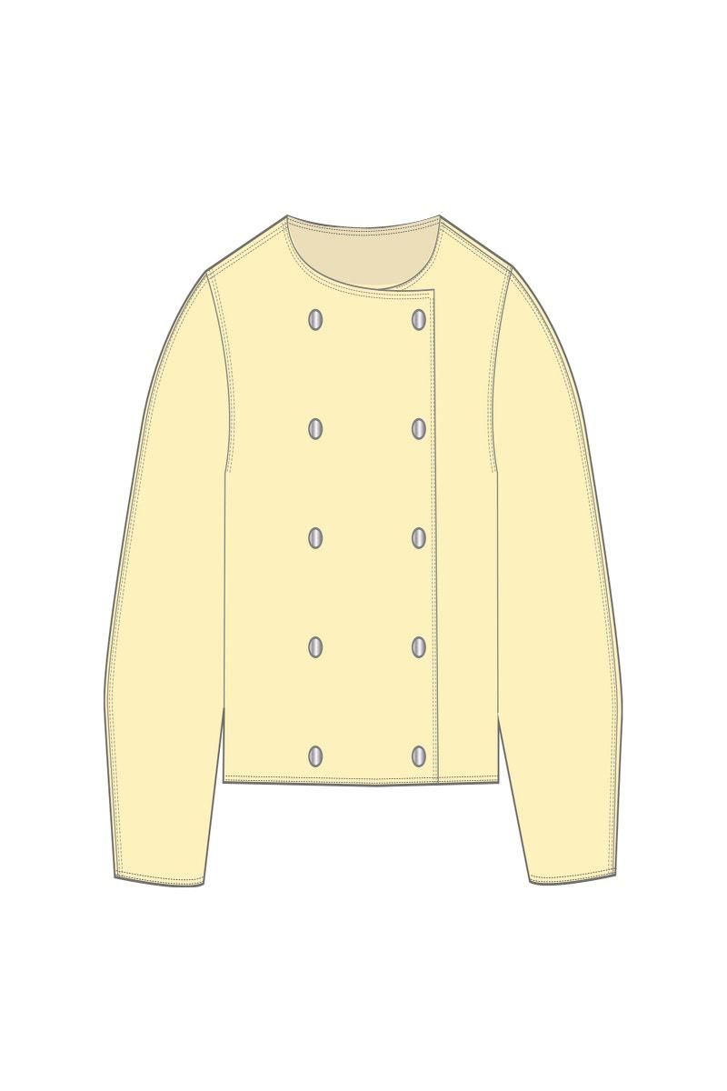 타이니코튼 라이트옐로우 트위드 더블버튼 크롭 재킷 SS25-712J13 ONE COLOR - 상세 이미지 2