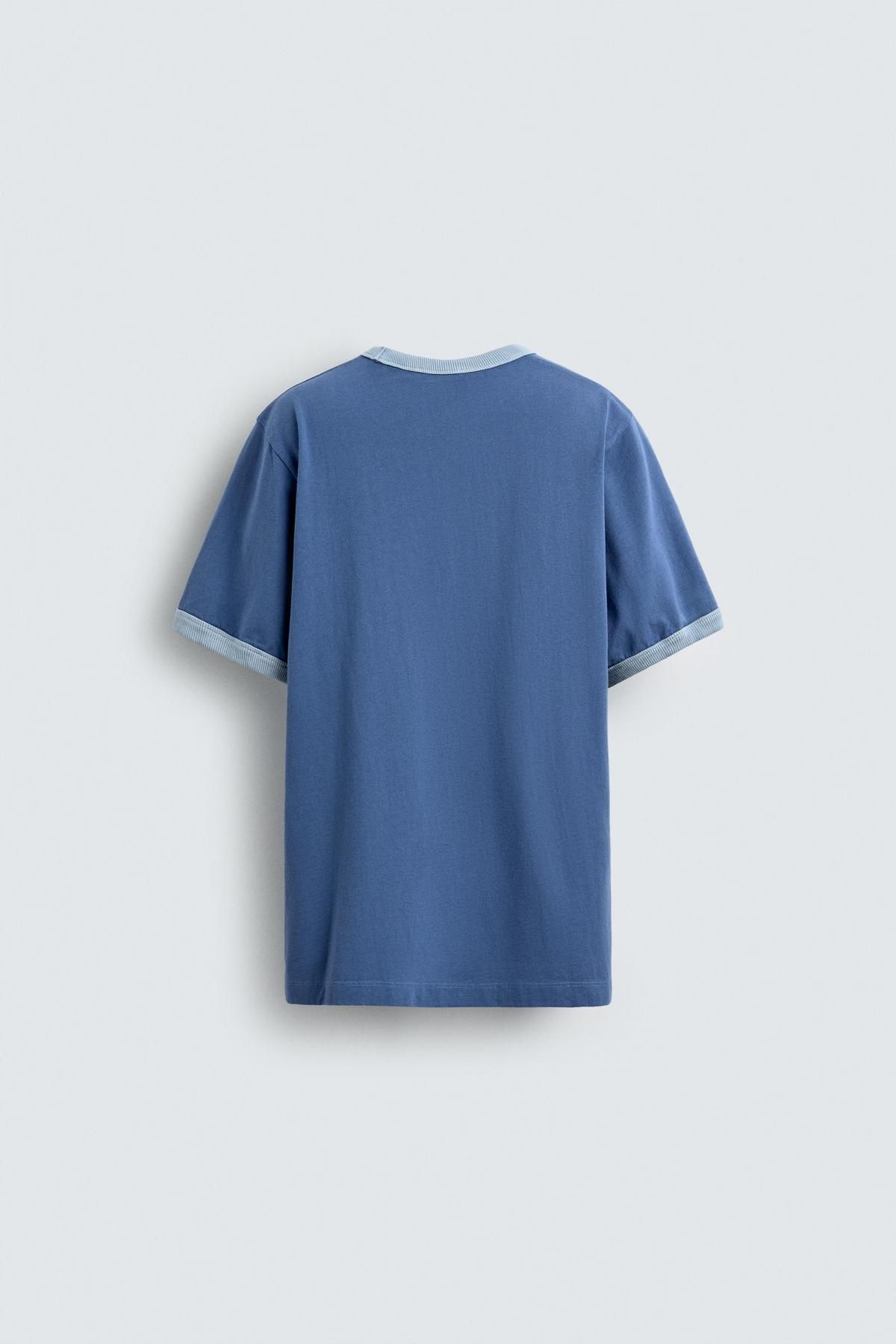 자라 데이지덕 프린트 반팔 티셔츠 X 해리 램버트 디즈니 1443/813 BLUE - 상세 이미지 3