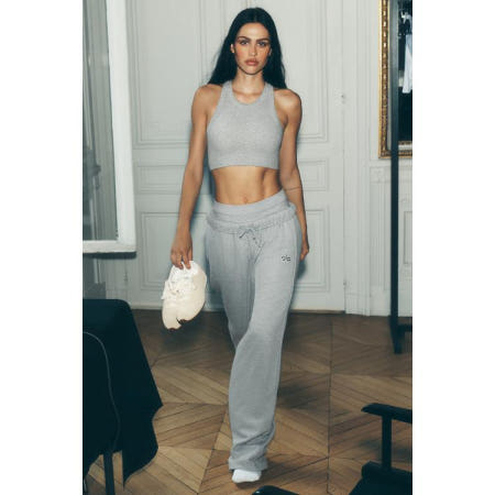 [해외]제시카알바 착용 알로요가 애컬레이드 스트레이트 레그 스웨트팬츠 애슬레틱 헤더 그레이 여성