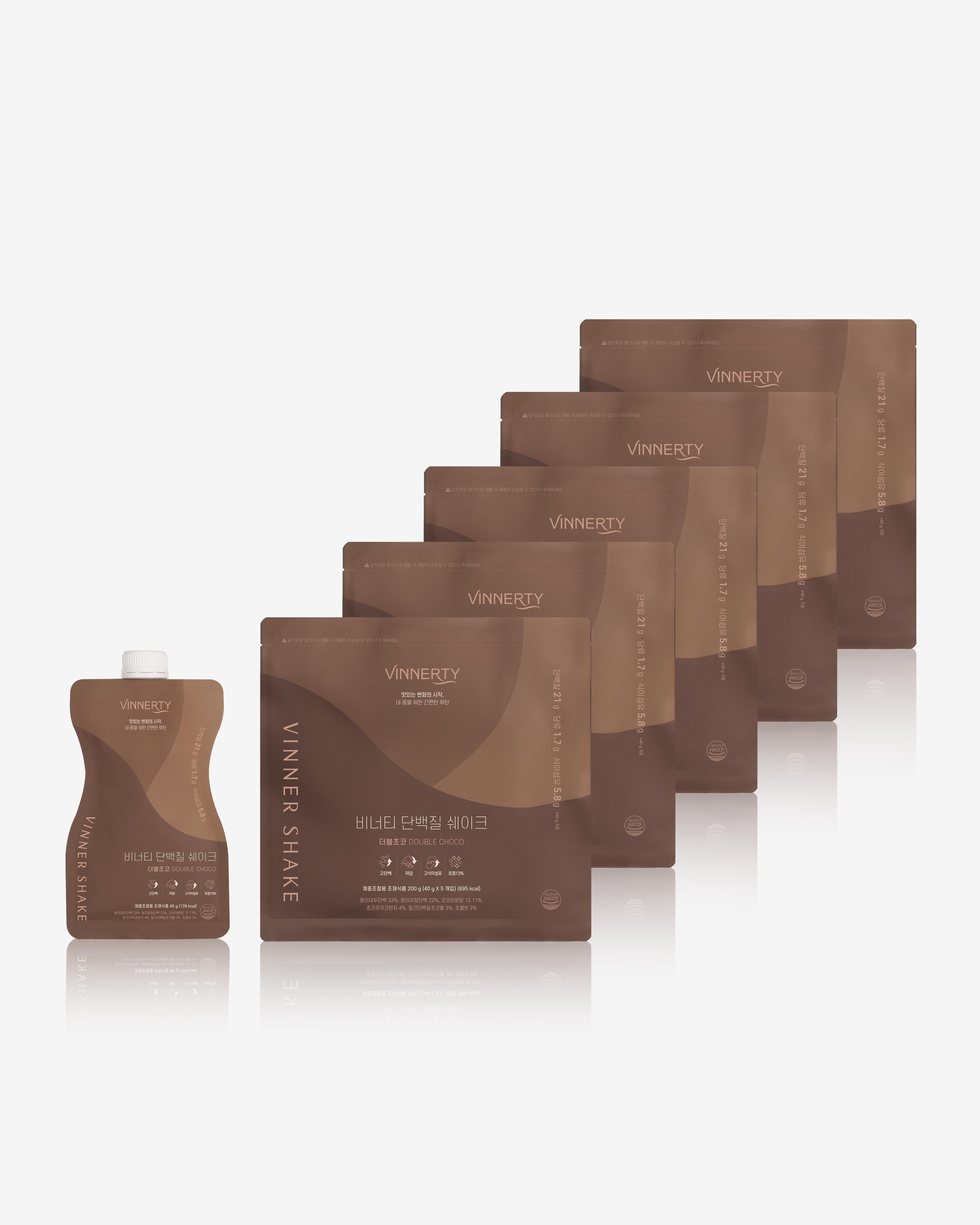 비너티 단백질 비너쉐이크 맛있는 다이어트 식사대용 프로틴 단백질 파우더 딥초코, 200g, 5개 - 상품 이미지
