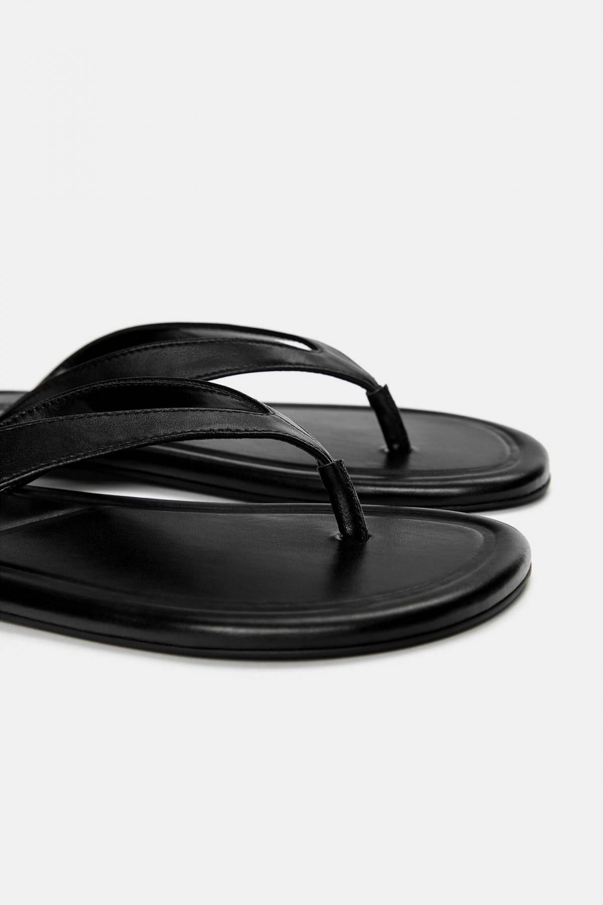 풀앤베어 미니멀 블랙 스트랩 플랫 샌들 1727/540 BLACK - 상세 이미지 5