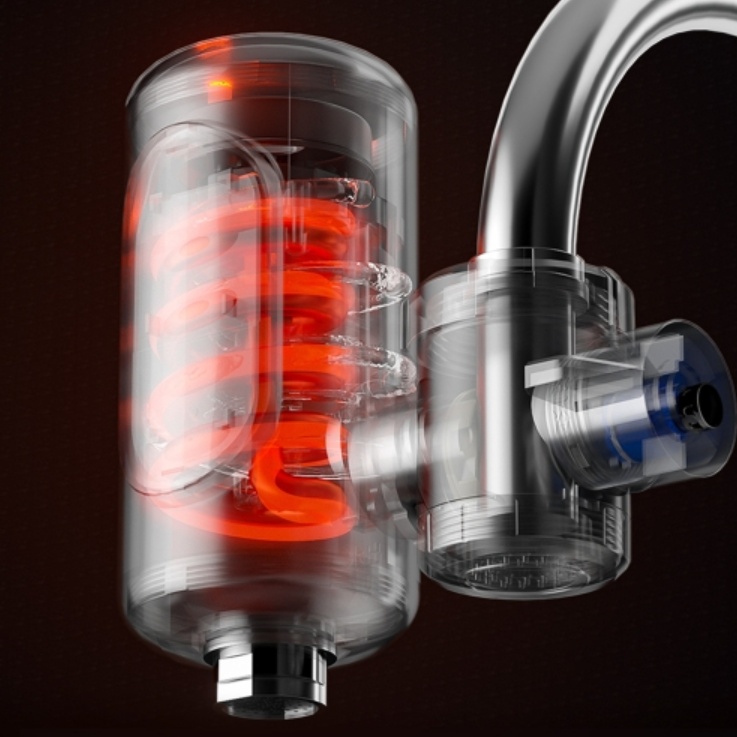 캠핑장 수도용 순간전기온수기 세로형 화장실 탕비실 순간온수기 HV-888