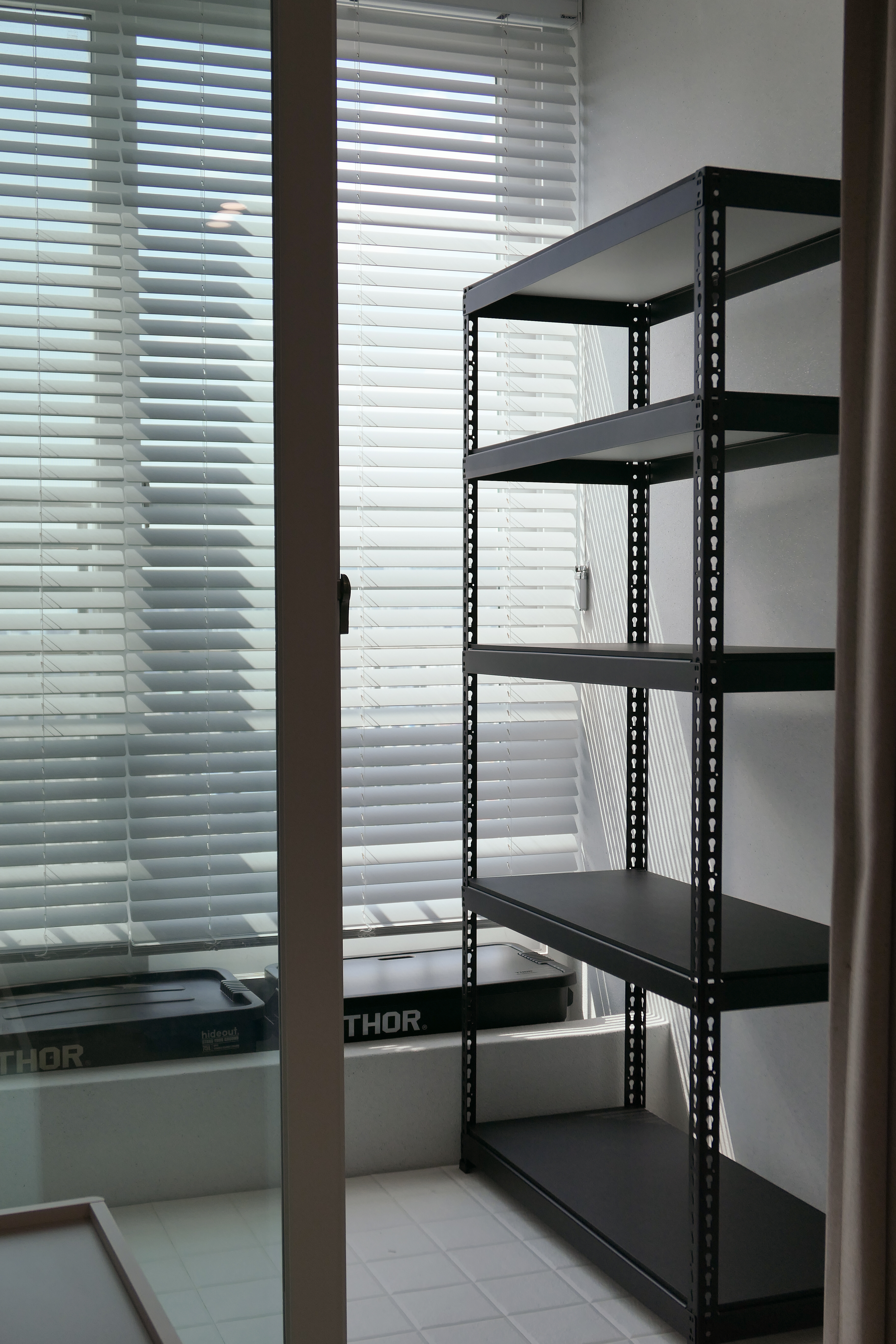폴던스랙 올스틸 올블랙 홈 카페 거실 수납 선반 인테리어 선반장 600x400x2100mm, 5단, 블랙 - 상세 이미지 5