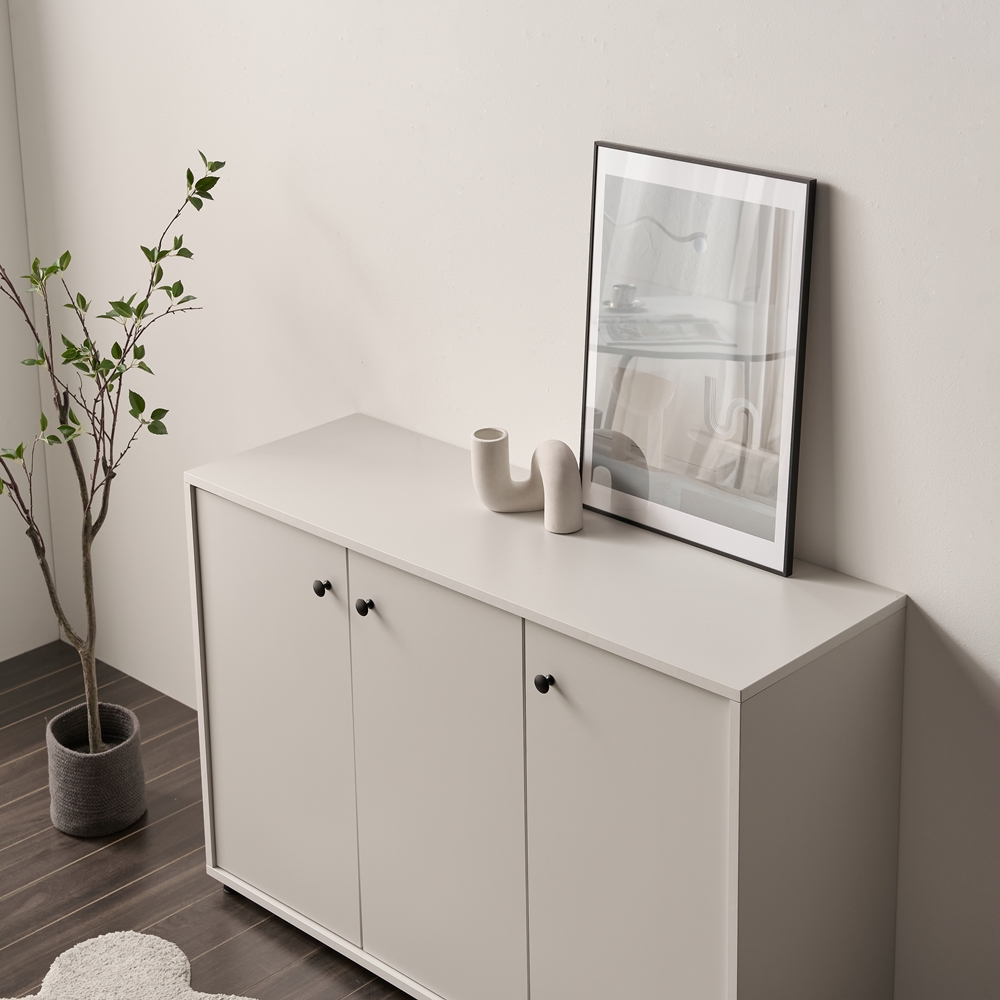 세렌 맘마존 베란다수납장 복도 lp수납장 안방 침대옆 다용도실 1200x400x800mm, 2단, 오크 - 상세 이미지 3