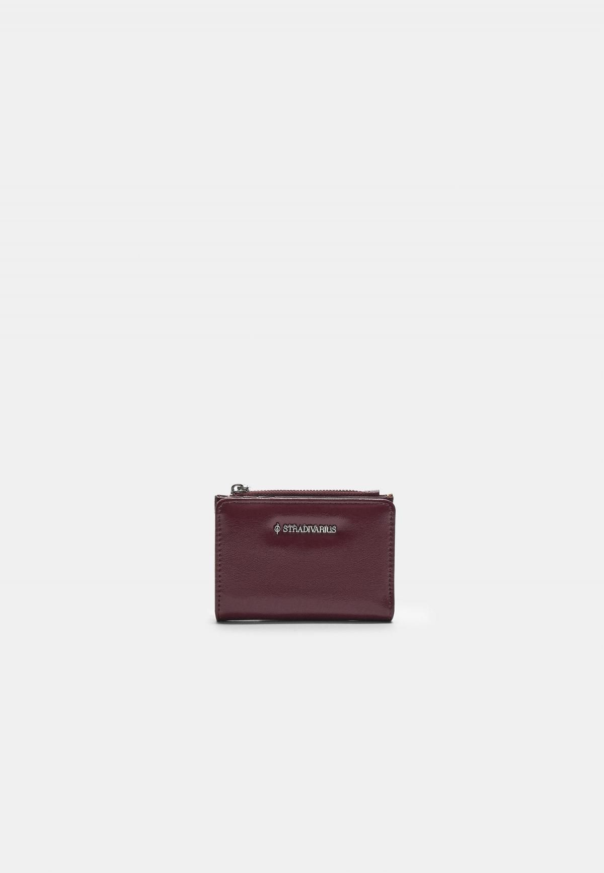 스트라디바리우스 모던 미니멀 지퍼 미니지갑 0561/801 BURGUNDY - 상품 이미지