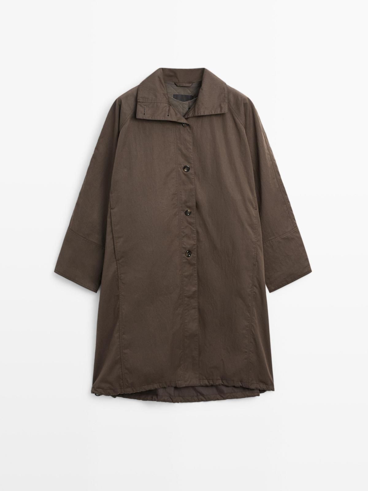 마시모두띠 와이드핏 탈착식 패딩 베스트 롱 파카 6731/723 BROWN - 메인 이미지