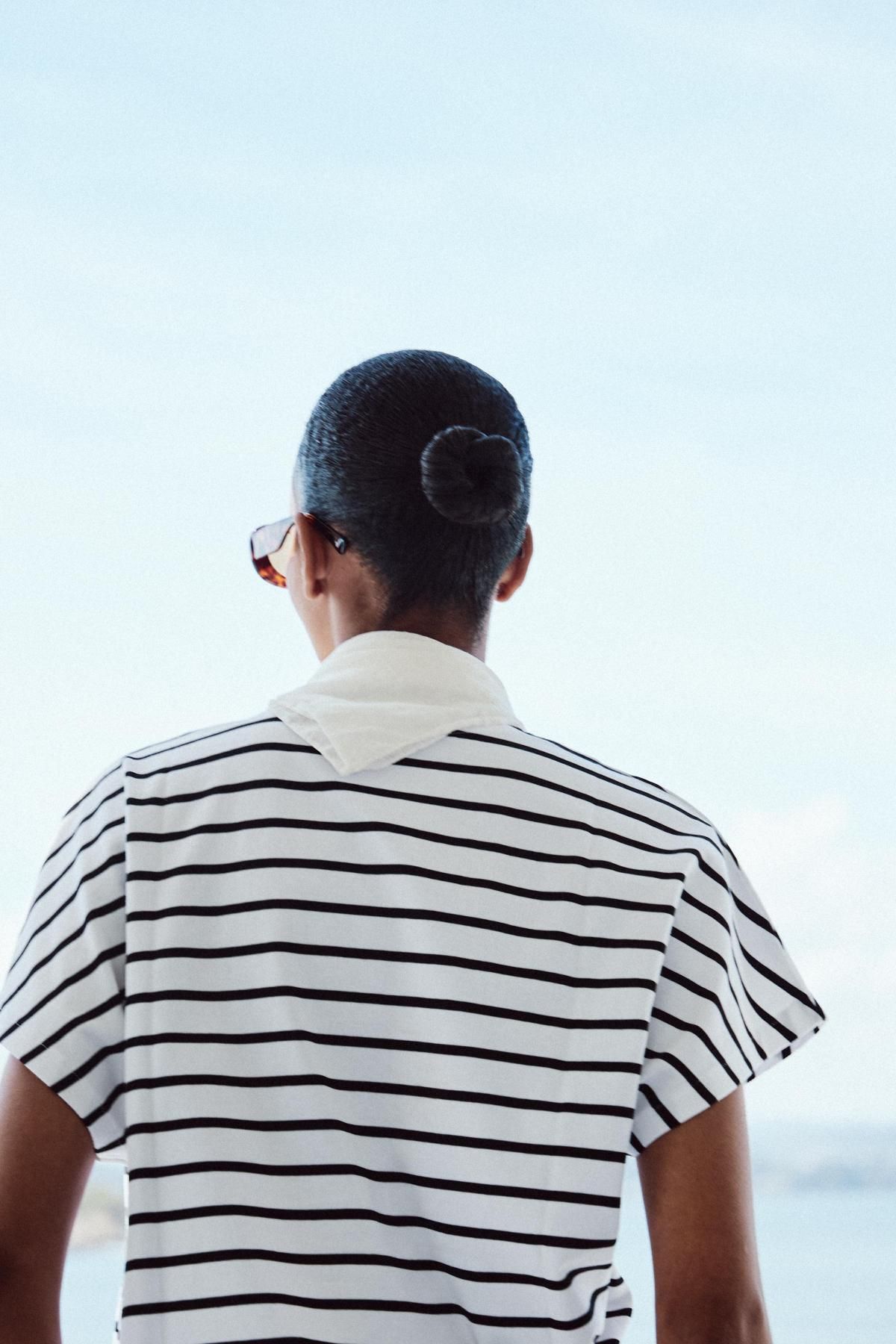 자라 스트라이프 돌먼슬리브 반팔 티셔츠 4174/174 STRIPED - 상세 이미지 4