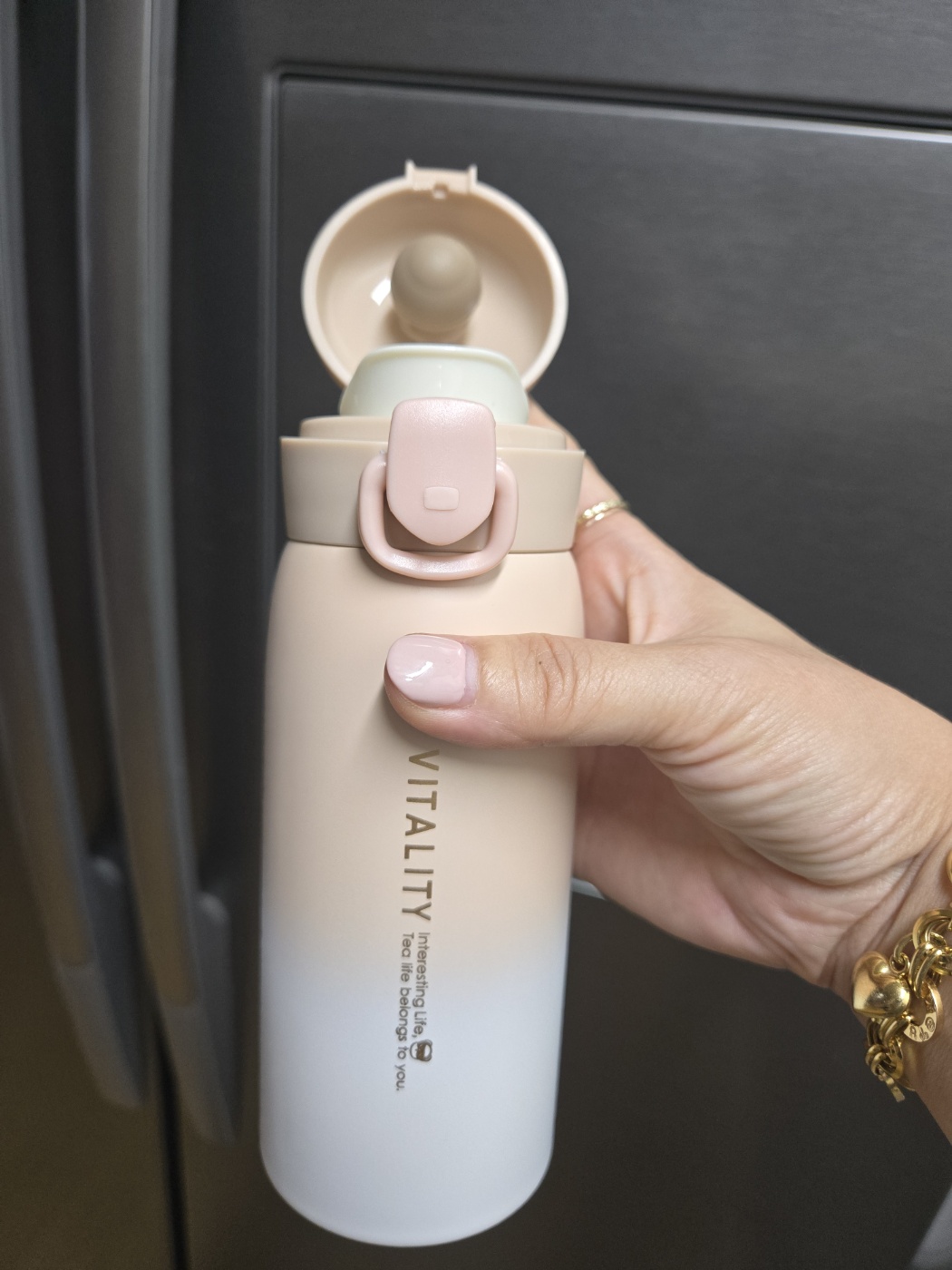 Life모아 텀블러 스텐 보온보냉 원터치 휴대용 가벼운 친환경 텀블러 350ml 500ml 이미지 6