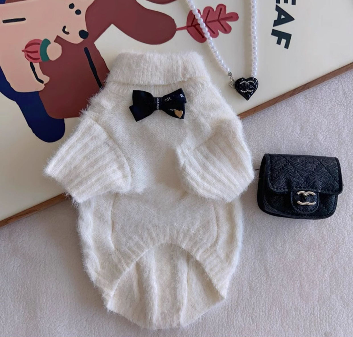 펫드로왕 강아지옷 겨울 니트 스웨터 애견 티셔츠 3종 4size - 상세 이미지 5