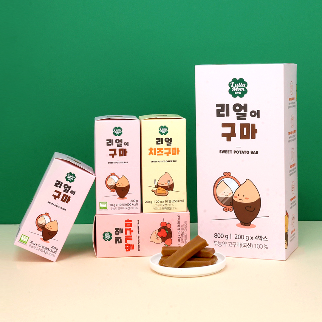 [한정][기획상품] 룰루맘 리얼이구마 4랑해 세트(3종 총 4박스 구성) 아기 고구마 말랭이 여행 간식 - 상세 이미지 3