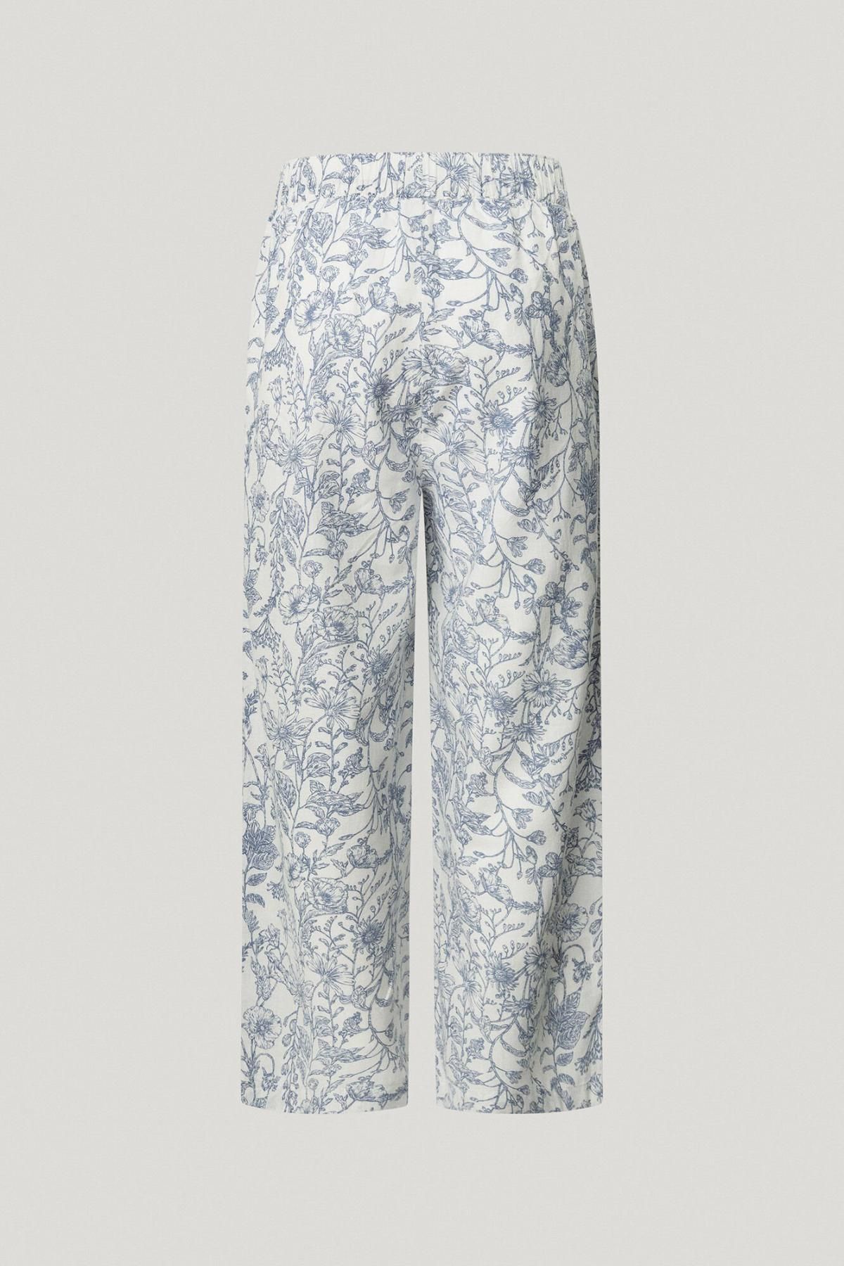 페페진스 플라워패턴 크롭 밴딩 팬츠 Duana 0449710 MARFIL - 상세 이미지 5