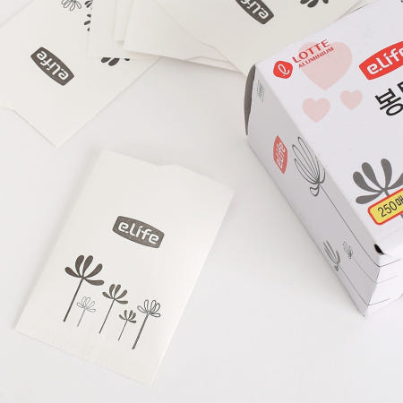 롯데이라이프 250매입 6x9cm 봉투컵 일회용봉투컵 정수기물컵