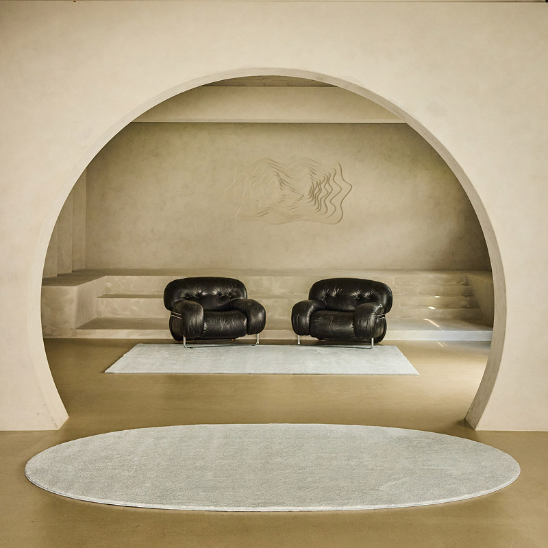 벨기에 ORION NEW 오리온 뉴 커트 롱 파일 러그 실버그레이, 타원M_2000x3000mm