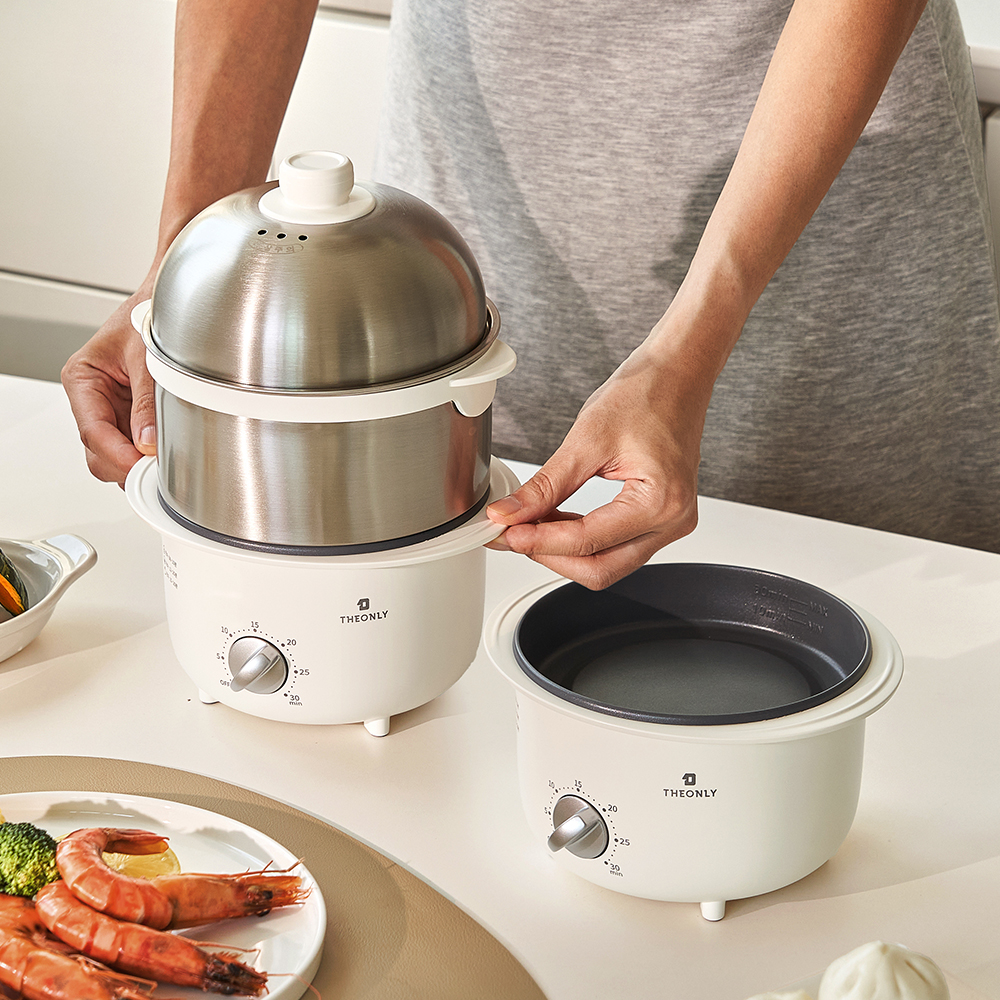 디온리 올스텐 2단 계란찜기 30분 타이머 계란삶는기계 고구마 감동란 NBE328S