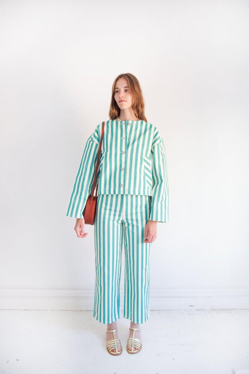 타이니코튼 스트라이프 크롭 재킷 SS25-717R27 ONE COLOR - 상세 이미지 2