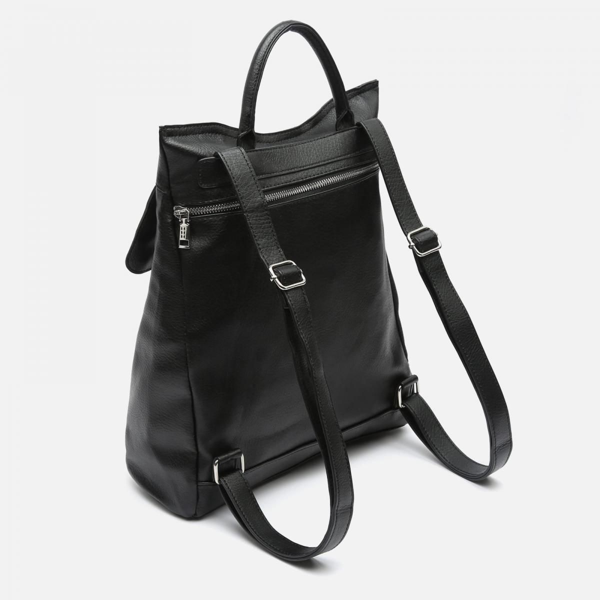 미사코 테크니컬 레더 도난 방지 백팩 DAMIER-4400131002014 BLACK - 상세 이미지 4