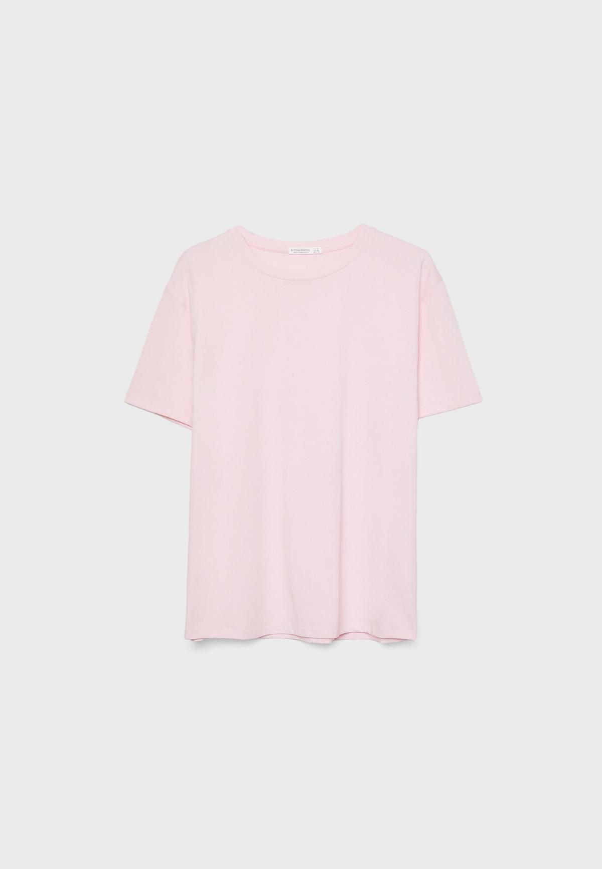 스트라디바리우스 헤비웨이트 코튼 박시 반팔 티셔츠 6511/636 PASTEL PINK - 상품 이미지