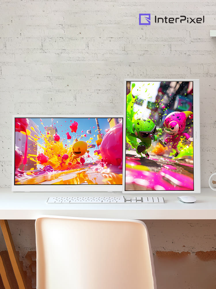 인터픽셀 인터픽셀 IP1640 IPS 165Hz 포터블 화이트 게이밍 모니터 피벗