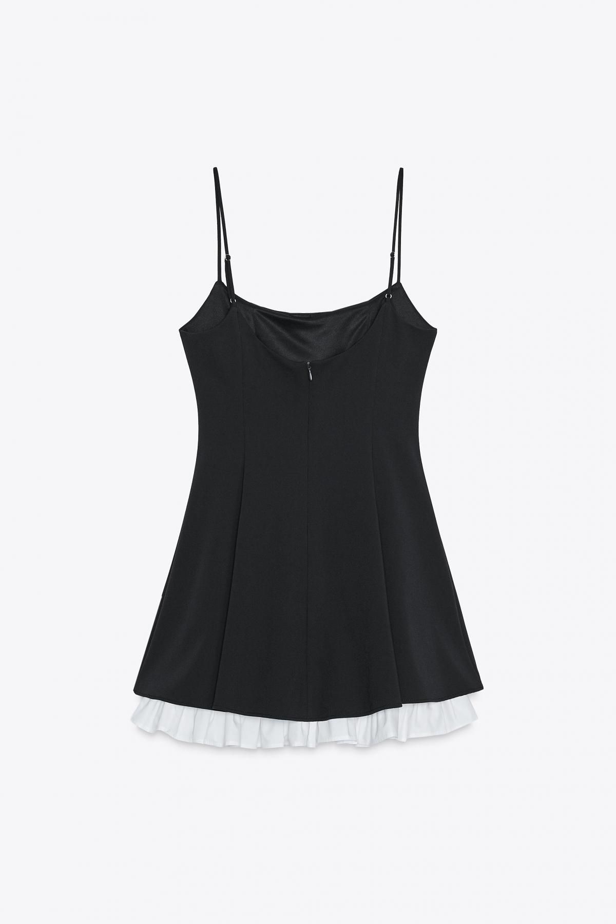 자라 배색 헴 미니 슬리브리스 원피스 8020/815 DARK NAVY 이미지 6