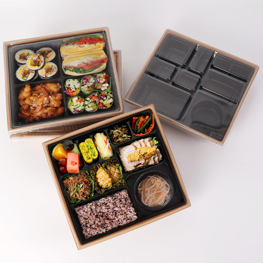 프리미엄 정찬도시락 50세트 정찬외피PP 일회용 고급도시락 배달 포장용기 - 메인 이미지