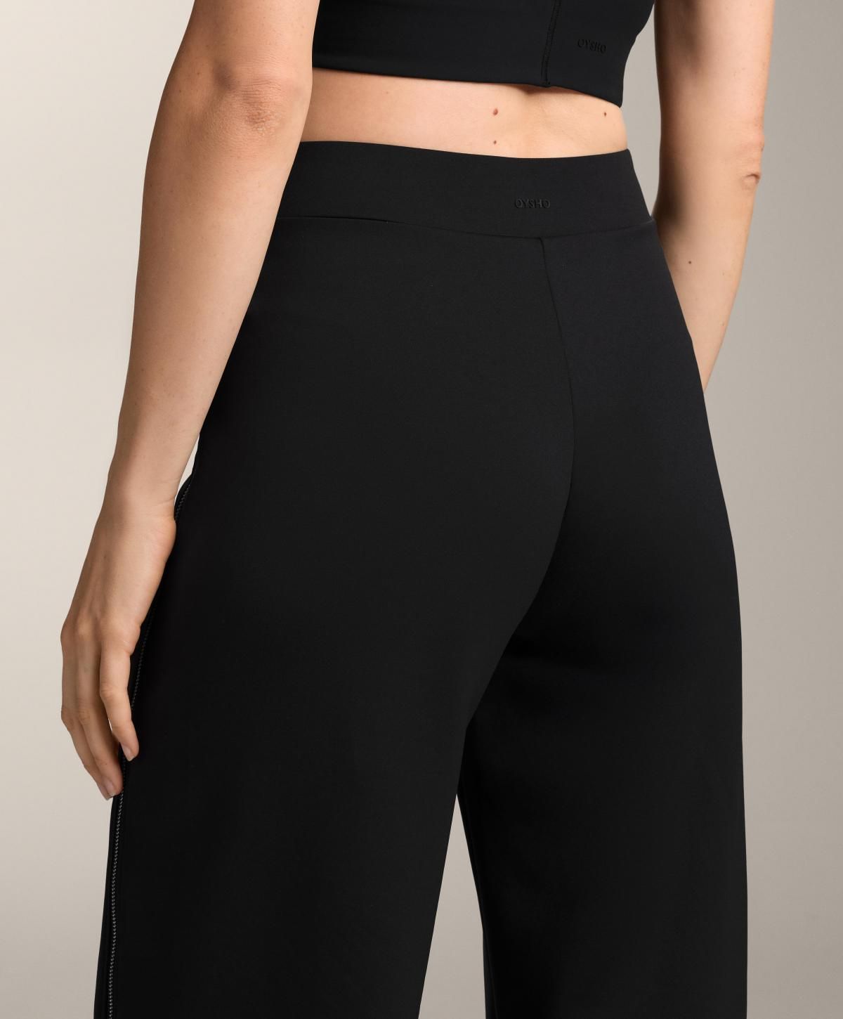 오이쇼 테크니컬 하이웨이스트 네오프렌 지퍼 와이드 팬츠 3398/231 BLACK - 상세 이미지 3